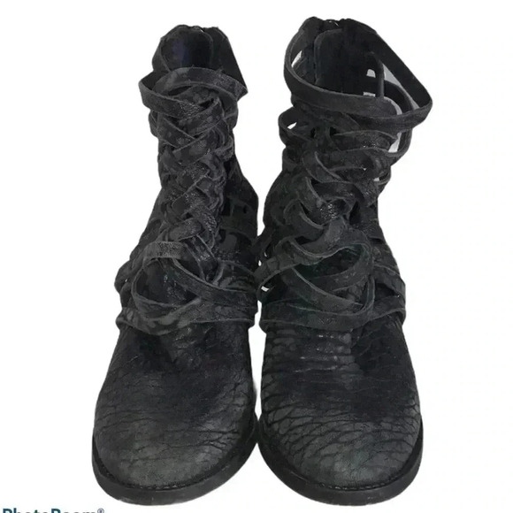 Free People Carrera Braided Woven Booties Size 6 - Picture 2 of 8